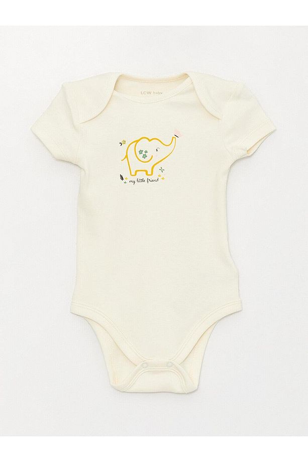 LCW baby Bisiklet Yaka Baskılı Kız Bebek Hastane Çıkış Seti 3'lü - 4