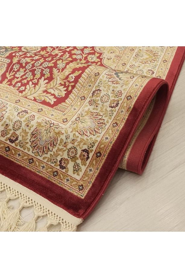 % 100 İpek Desenli Bordo Seccade - 2