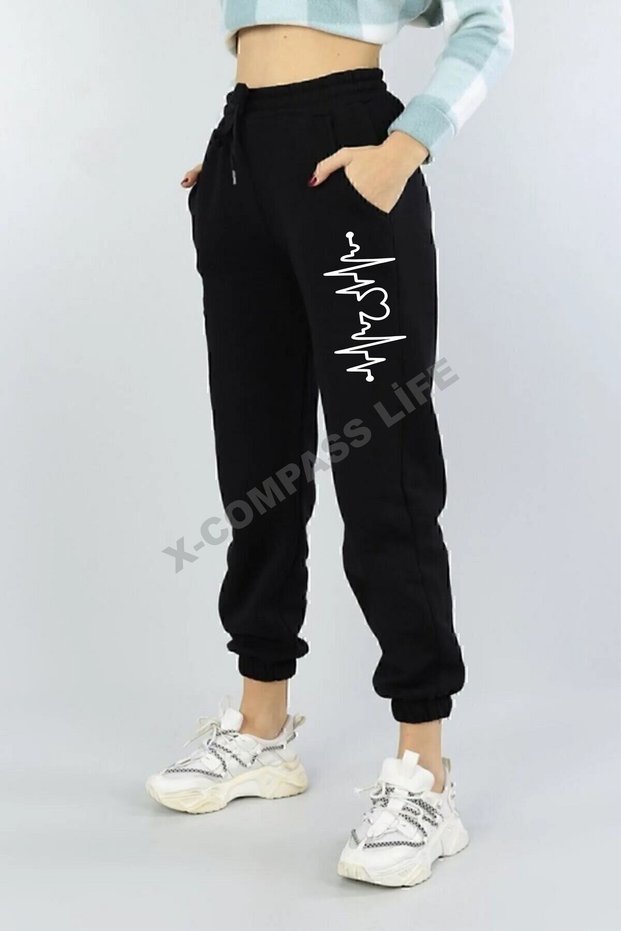 Sweatpants Jogger Women/Girls Striped Heart Rhythm