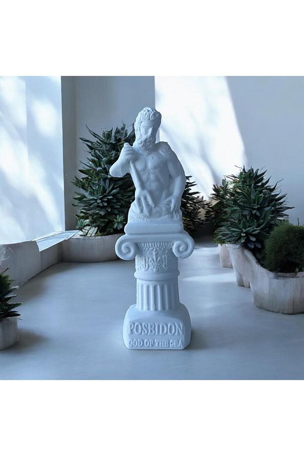 Dekoratif Obje Biblo Poseidon Antik Yunan Yükseklik 13 cm (Model 2 Boyutludur) - 3