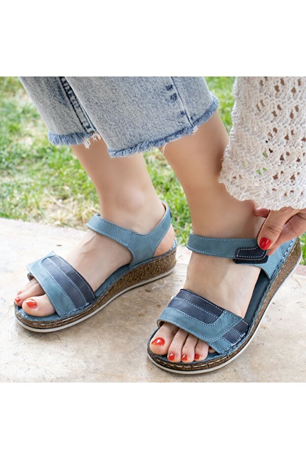 Orthopedic Leather Women's Sandals 11014