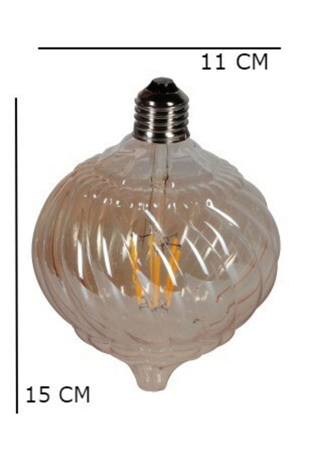 6w Led Flament Rustik Ampul Gün Işığı E27 Duy Led Dalgalı Eskitme A+kalite - 2