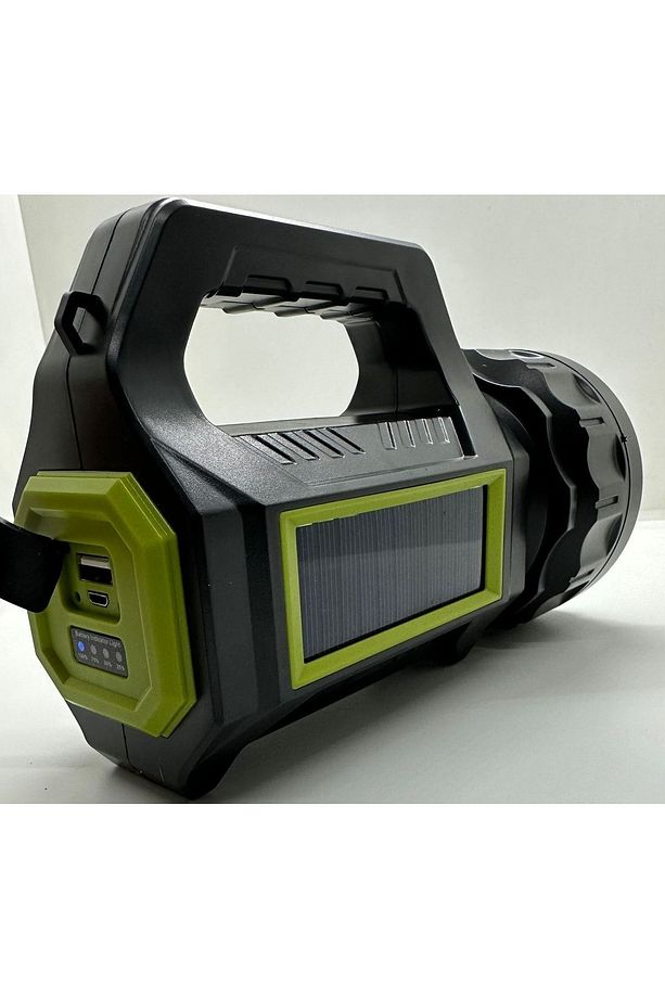 Ps-t95 Uzun Menzilli Solar Panelli Powerbank Usb Çıkış S.o.s Lu Ultra Güçlü Ledli Şarjlı Feneri - 3