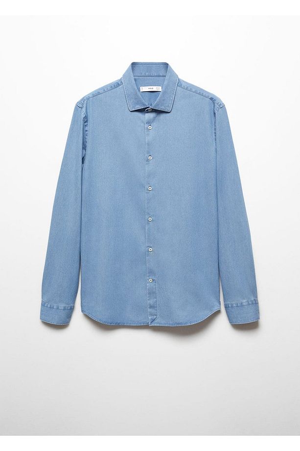 Regular Fit Chambray Pamuklu Gömlek - 3
