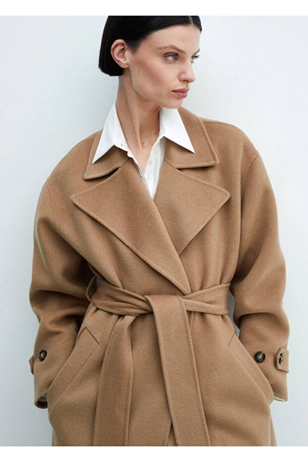 Belted wool coat - 7