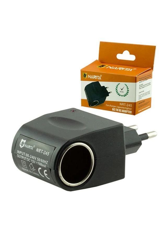 AC to DC Çakmaklık Fişi Çevirici Adaptör Çakmak Araç Güç Dönüştürücü (Giriş 220v-Çıkış 12v 500MA) - 5