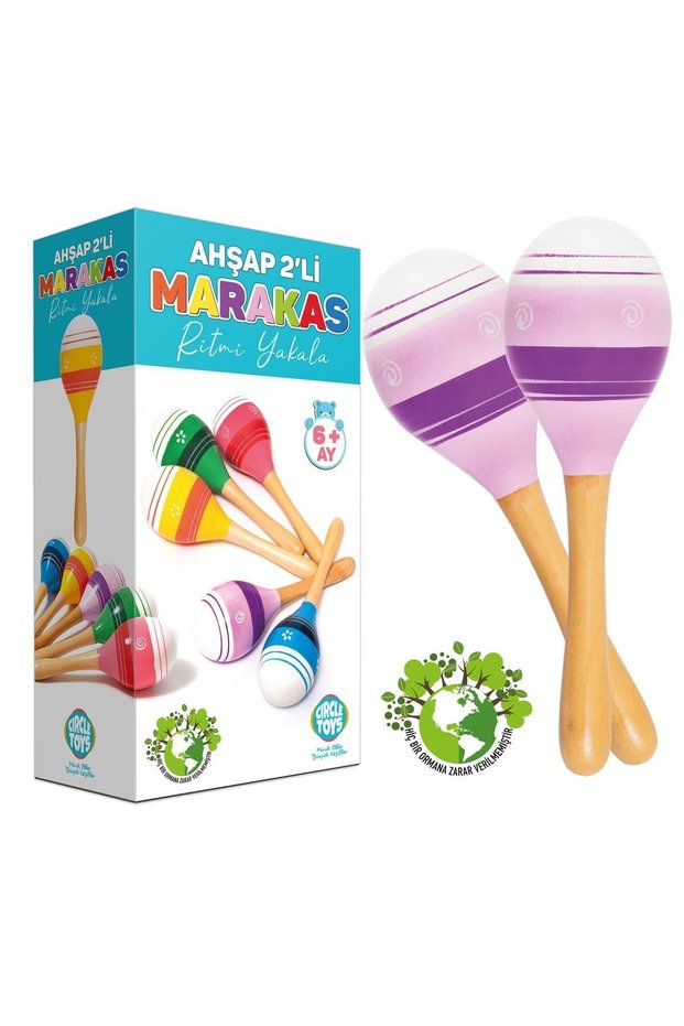 Set of 2 Wooden Maracas - Catch the Rhythm
