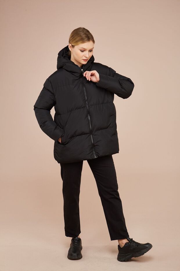 Women's Hooded Trendy Puffer Coat
