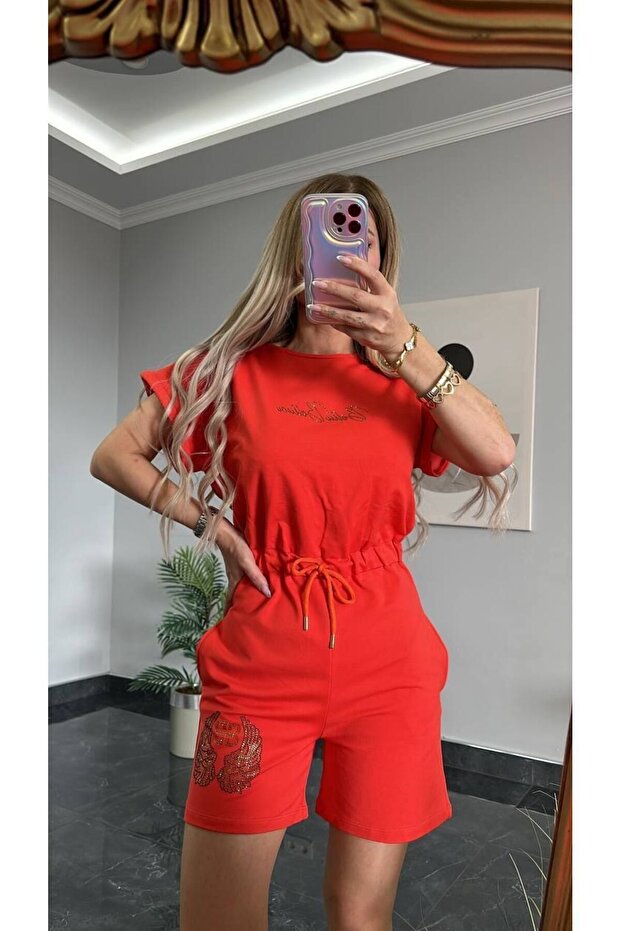 Yeni Sezon Şortlu Tulum - 3