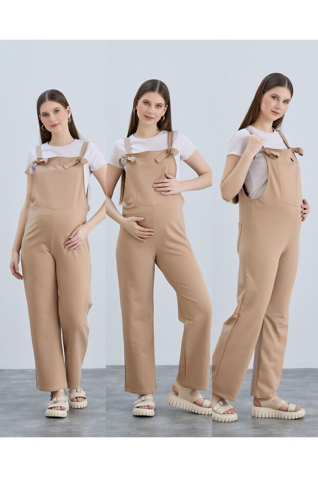 Penye Hamile Bahçıvan Tulum - 6