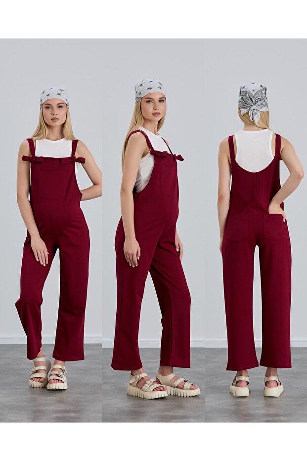 Penye Hamile Bahçıvan Tulum - 5