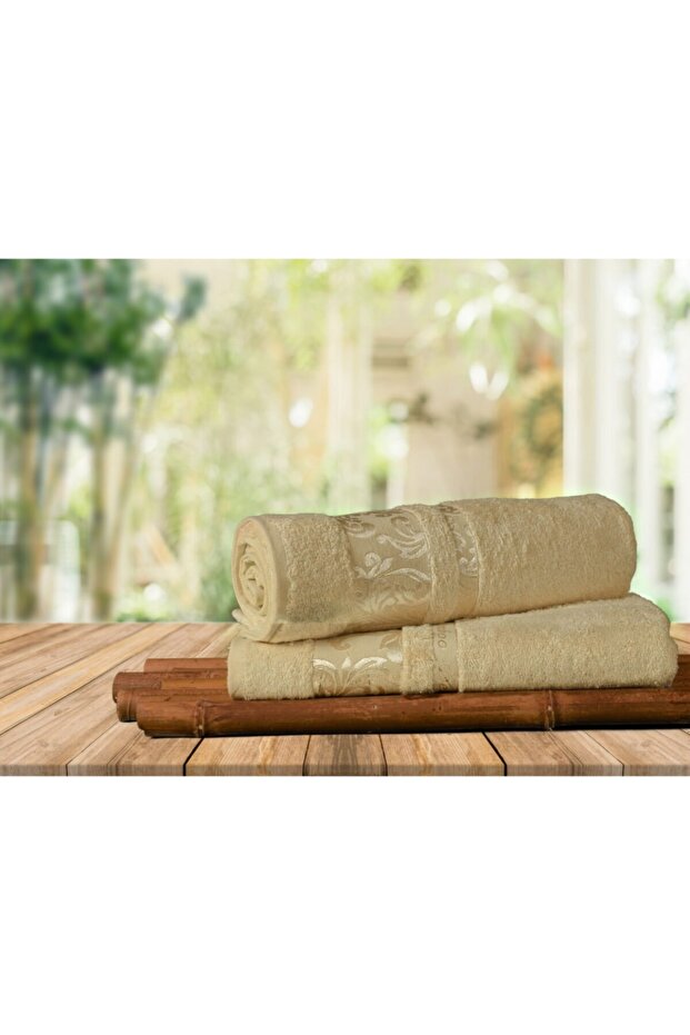 Bamboo Towel, 100% Organic, Towel Set, 50x90 Cm - Pack of 6, Premium, Ultra Soft, Decorative