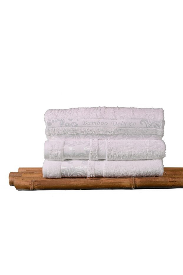 Bamboo Towel Organic, Bamboo, Towel Set, 50x90 cm - Pack of 6 Premium Ultra Soft Decorative
