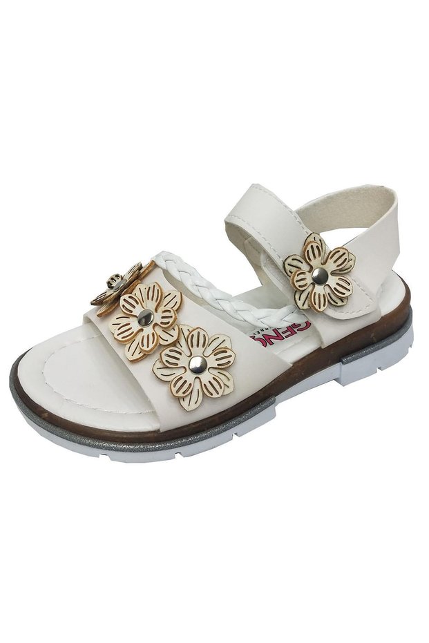 2464F Girls Orthopedic Booties Children's Sandals White (1 Size up Is Recommended)