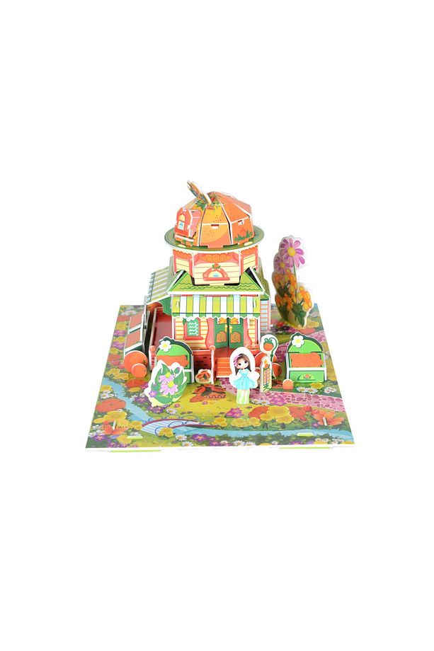 3 Boyutlu Hobbit Ev Puzzle, 3d Puzzle Sarı Ev Puzzle, 3 Boyutlu Yapboz, 50 Parca - 3