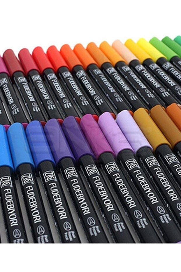 Zıg Fudebıyorı Brushpen Fırça Uçlu Markör Kalem Seti 15 Renk Set - 2