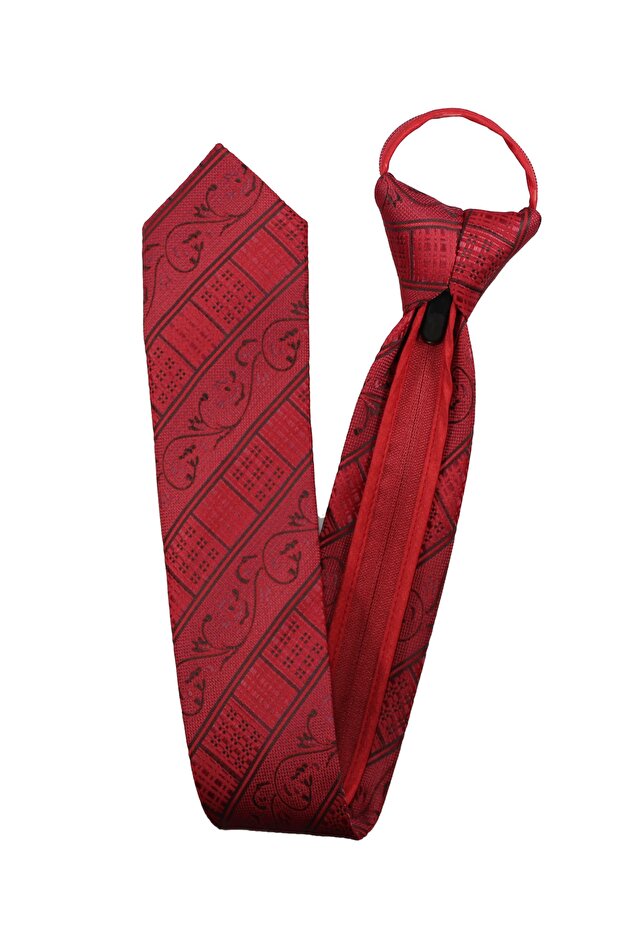 Checked Zippered Tie - 3