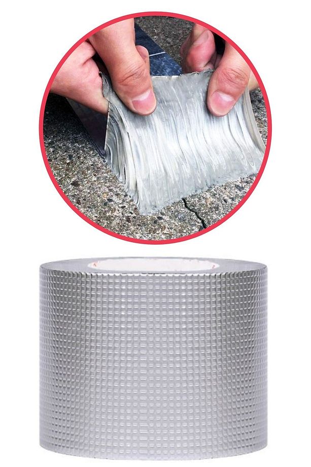 3 Adet 5 Mt Yüksek Sıcaklığa Dayanıklı Çatı Duvar Çatlak Onarıcı Yapışkan Bant Folyo 5 Cm - 3