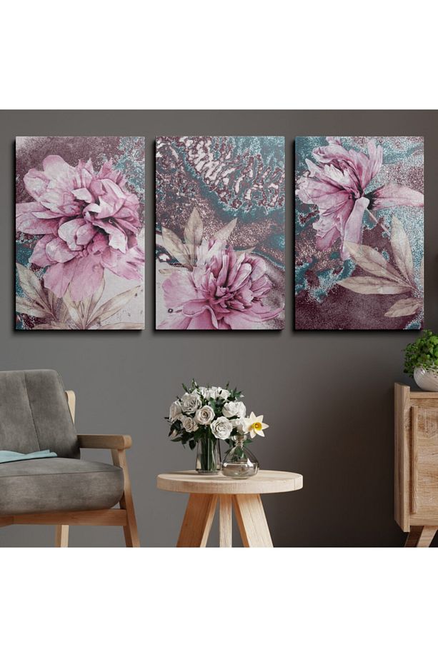 Kanvas Duvar Tablosu 3'lü Canvas Tablo Seti Hp102 - 1