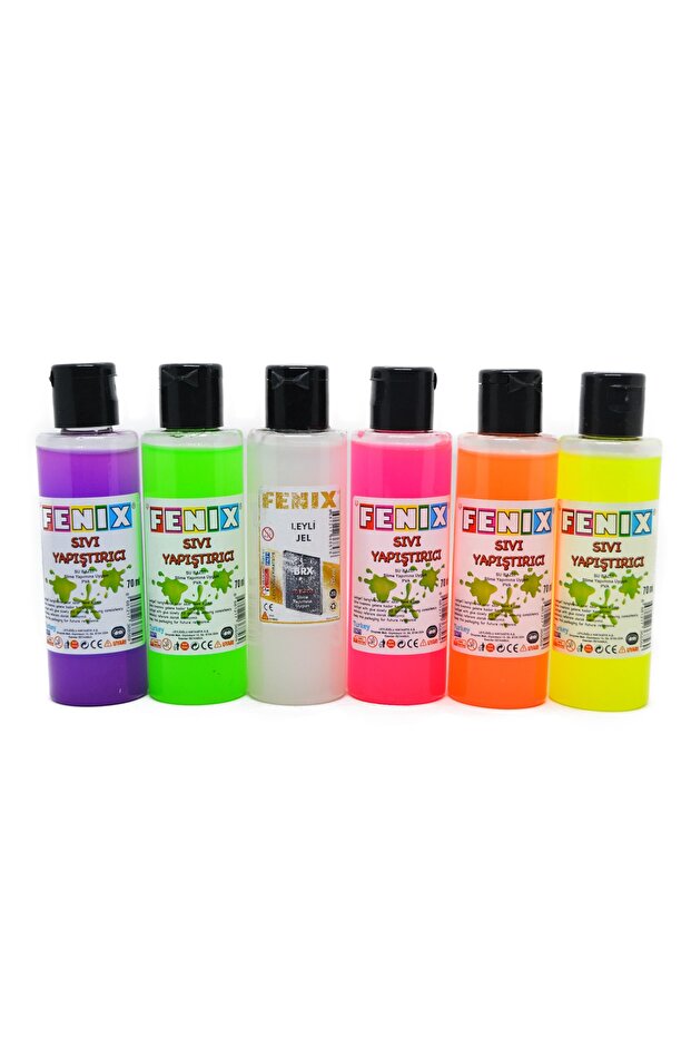 Slime Jeli Ve Boraks 5 Renk Slime Jeli + 70ml Sıvı Boraks Seti Slaym Malzemesi - 2