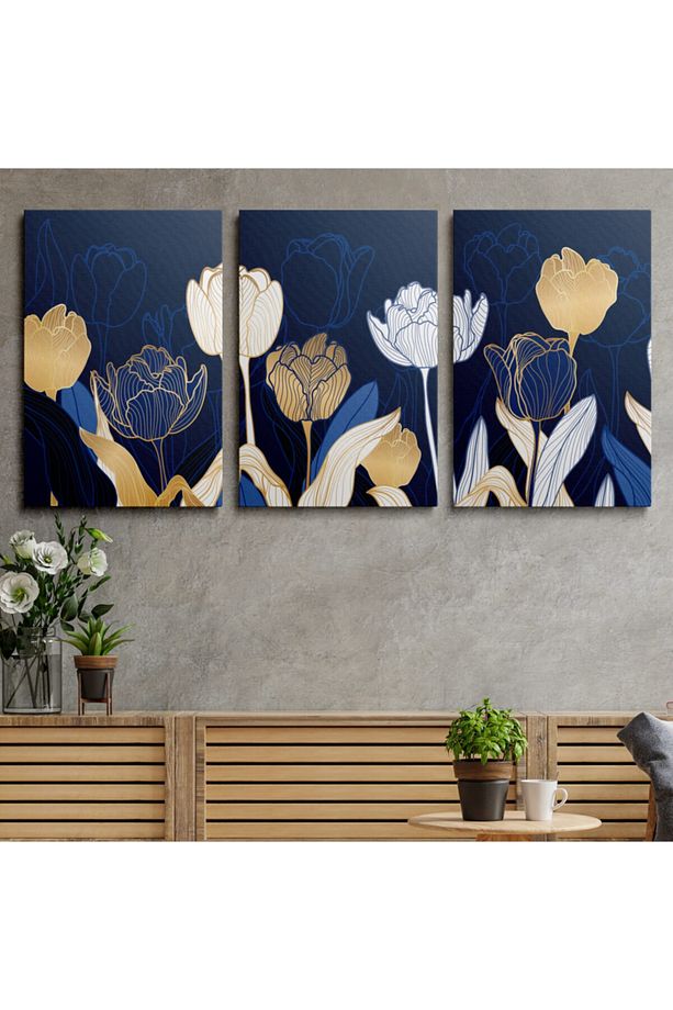 Kanvas Duvar Tablosu 3'lü Canvas Tablo Seti Hp099 - 1