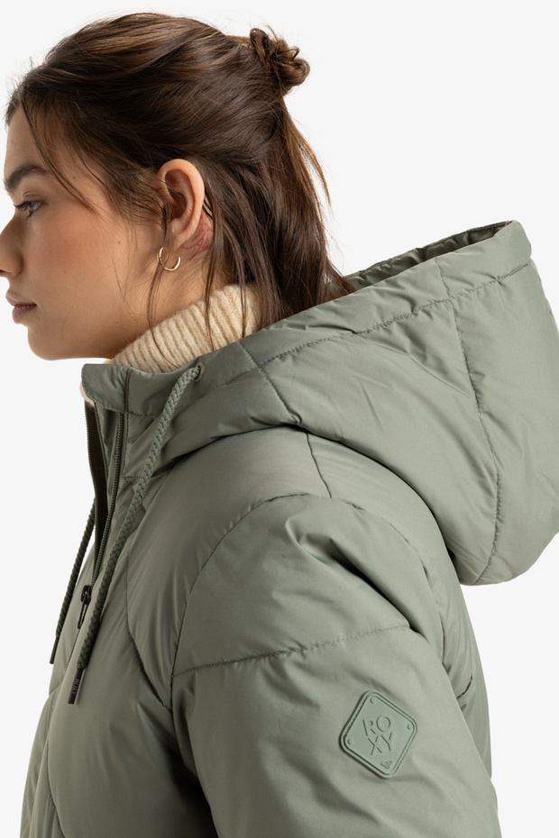 Kurtka puchowa dla kobiet - kolekcja Value Line, tkanina poliestrowa - 7