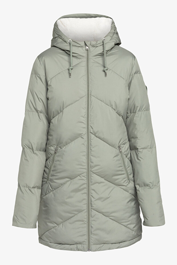 Kurtka puchowa dla kobiet - kolekcja Value Line, tkanina poliestrowa - 1