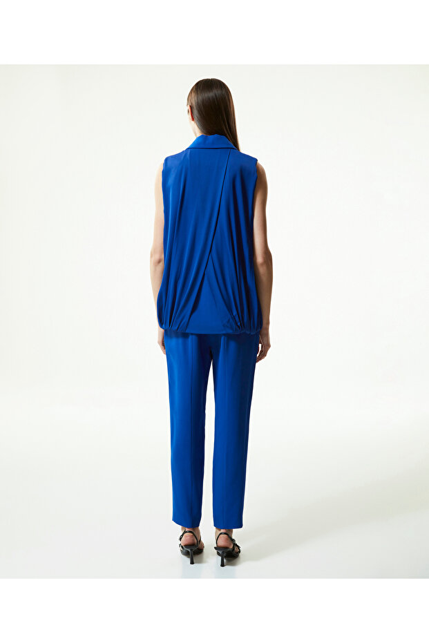 Kadın Mavi Yelek - 4