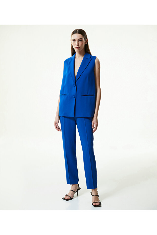 Kadın Mavi Yelek - 3