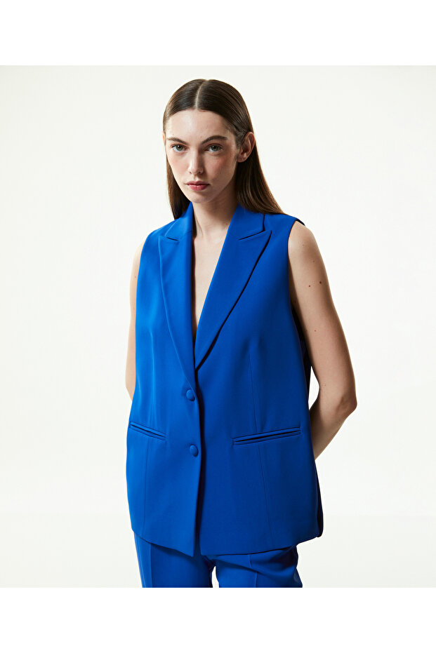 Kadın Mavi Yelek - 1