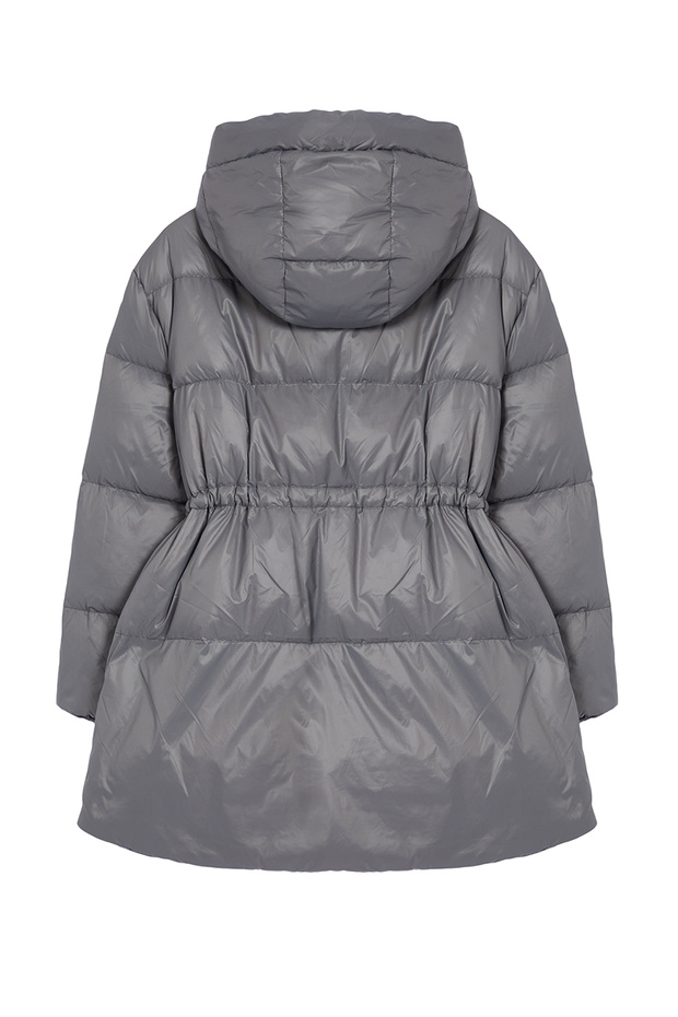 Gri Oversize Kapüşonlu Kaz Tüylü Şişme Mont TWOAW25MO00111 - 8
