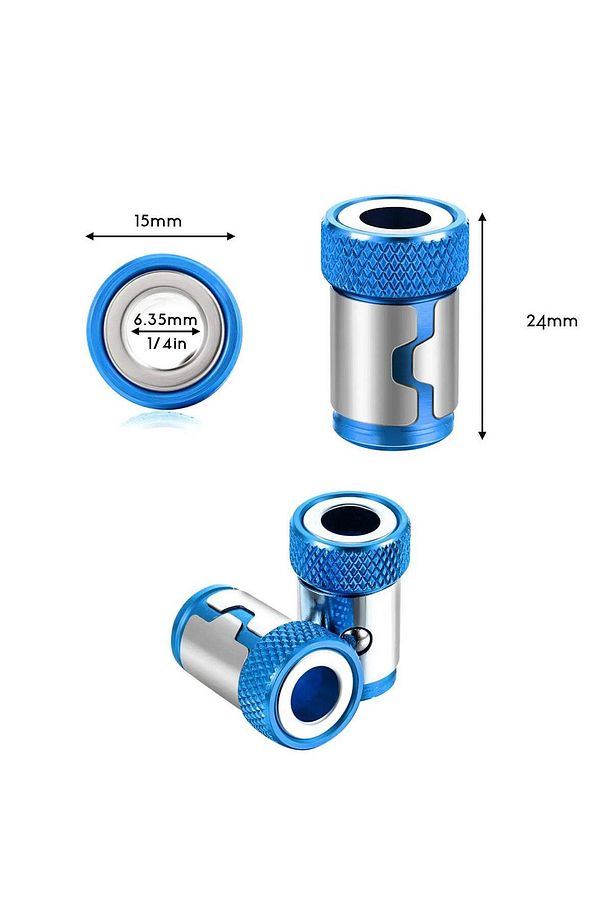 6134X3 Bits Uçlar İçin Mıknatıslı Vida Tutucu Halka 24 mm 3 Adet - 8