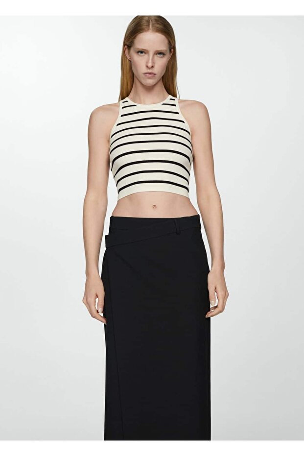 Askılı triko bluz - 1