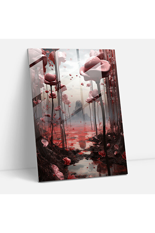 Blooming Flowers Home Decor, Blooming Flowers, Glass Wall Art