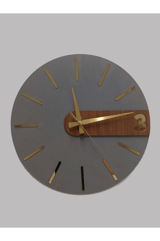 Modern Şık Rustik Vıp Dekoratif Katmanlı 40cm Duvar saati - 3