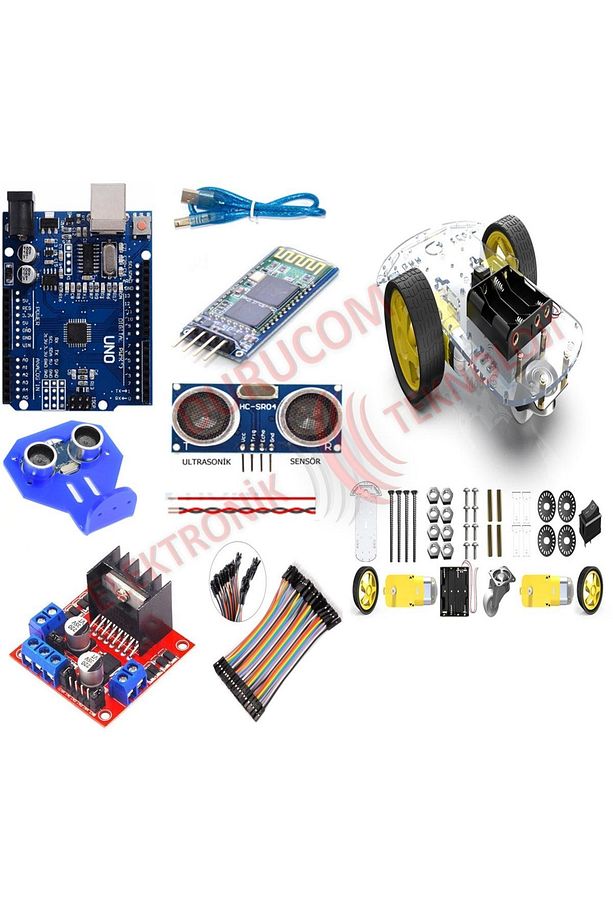 Bluetooth Robot Araba Kiti 2wd Araba Robot Seti - 1