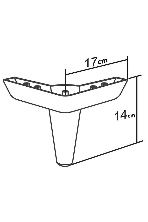 Aspen Lüks Mobilya Kanepe Koltuk Tv Ünitesi Baza Yükseltici Ayağı Ayakları 14 Cm Ahşap Desenli Ayak - 7