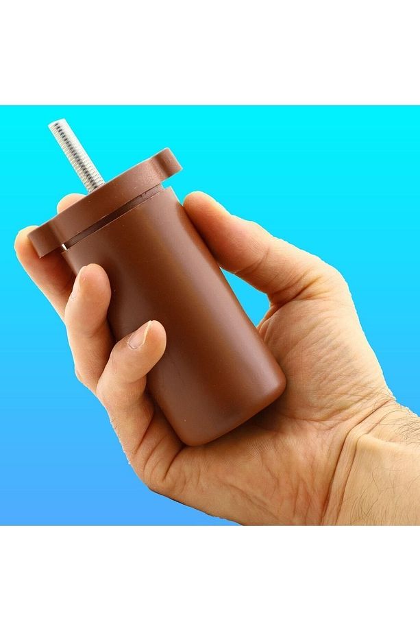 Ayarlanabilir Gizli Mobilya Kanepe Baza Koltuk M8 Civatalı Vidalı Orta Destek Ayağı Ayak Kahve 9.5cm - 7