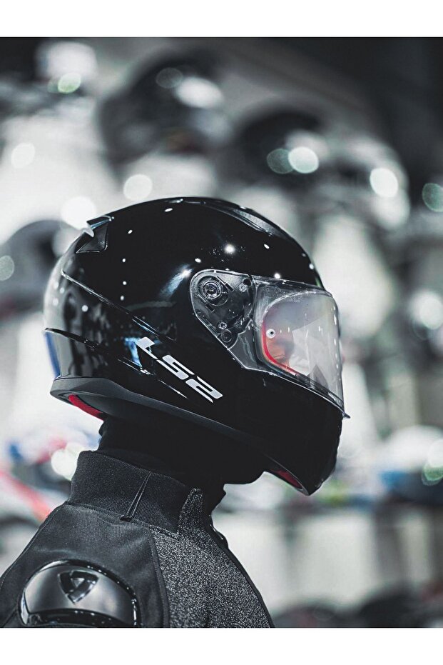 Rapıd Parlak Siyah Kask - 1