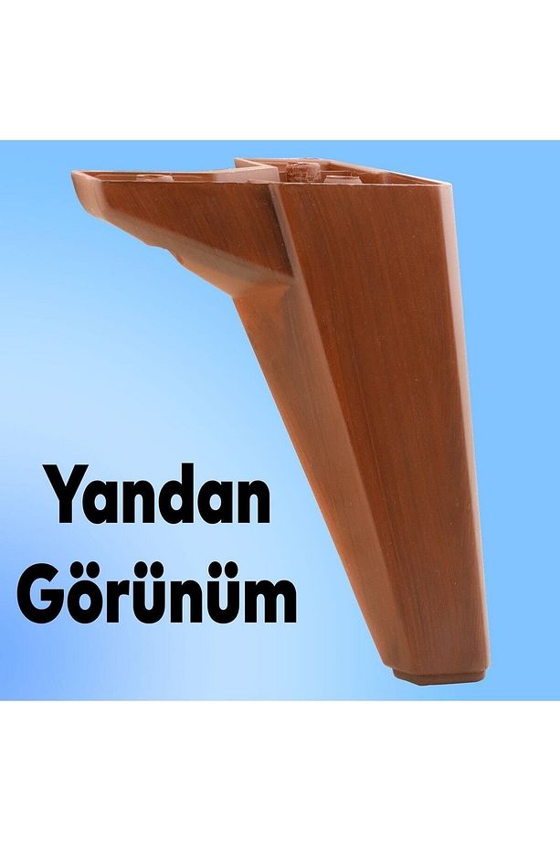 Sedir Lüks Mobilya Kanepe Koltuk Baza Tv Ünitesi Yükseltici Ayağı Ayakları 15 Cm Ahşap Desenli Ayak - 6