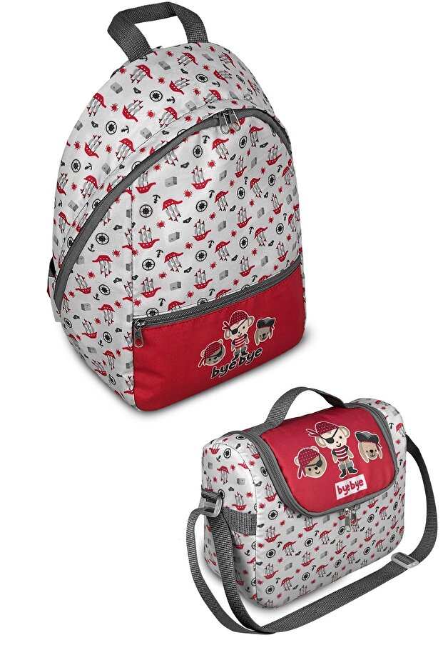 Kindergarten Bag 3-6 Years Old Toy and Preschool Nutrition Nursery Backpack Suit-Pirate