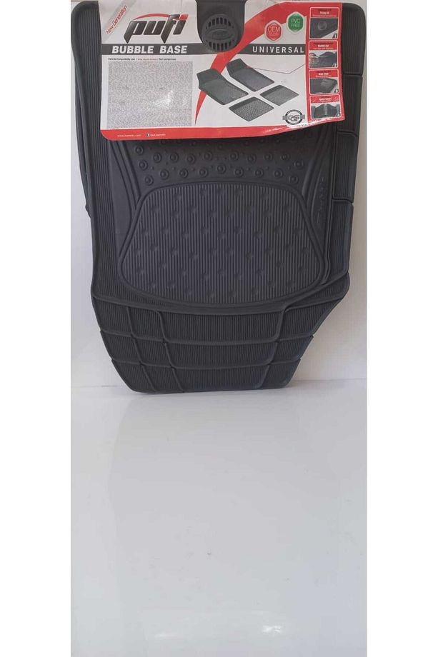 Bubble Base Universal Kauçuk Paspas Siyah Renk/100% Yüksek Kaliteli Yumuşak Kauçuk 1.kalite 5 Parça - 1