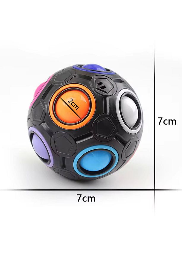 Siyah Gökkuşağı Bulmaca Topu ,Speed Cupe Küp Zeka Küpü 3x3 Canlı Renkler Hız Küpü 2 Li Set Eğitici Z - 2