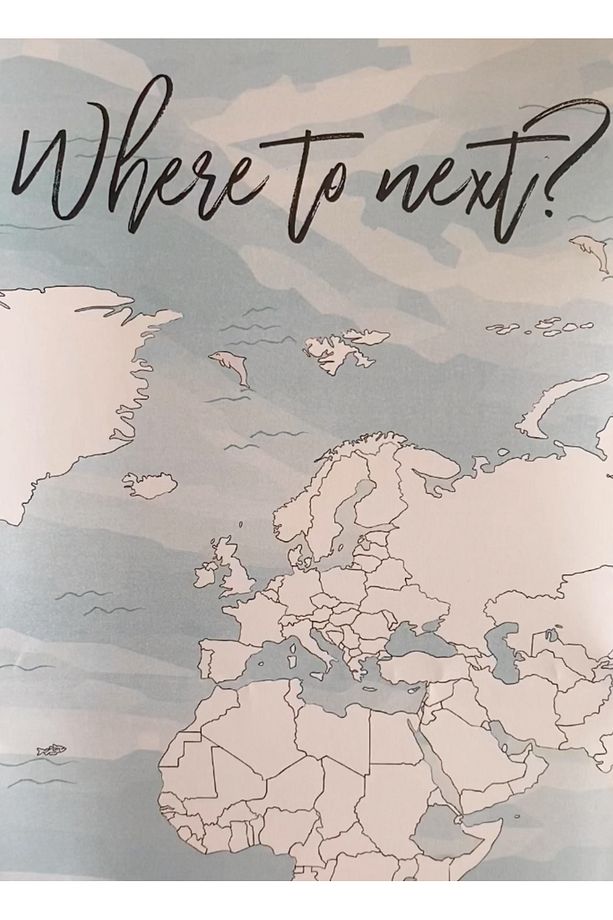 Hediyelik - Boyanabilir Dünya Haritası Where To Next - 3