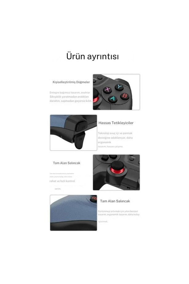 Joystick Gamepad Çiftli TV PC Uyumlu Oyun Konsolu 2.4G Gamepad Double Joystick Doungle - 5