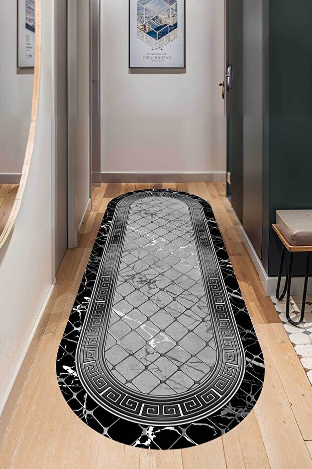 Digital Printing Washable Non-Slip Base Decorative Living Room Kitchen Carpet Runner