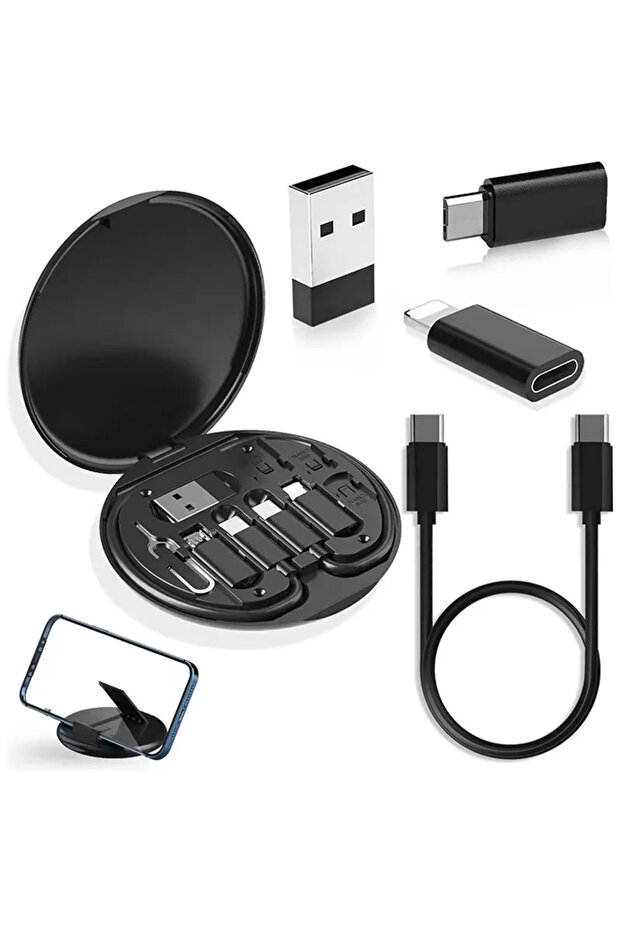 U-shaped data cable set storage box 60W fast charging data cable mobile phone bracket data cable - 7