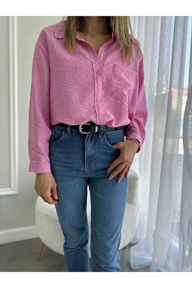 Pembe Gömlek(Oversize) - 1