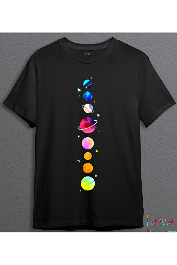 Planets Space Earth Venus Jupiter Saturn Unisex T-Shirt 3042S