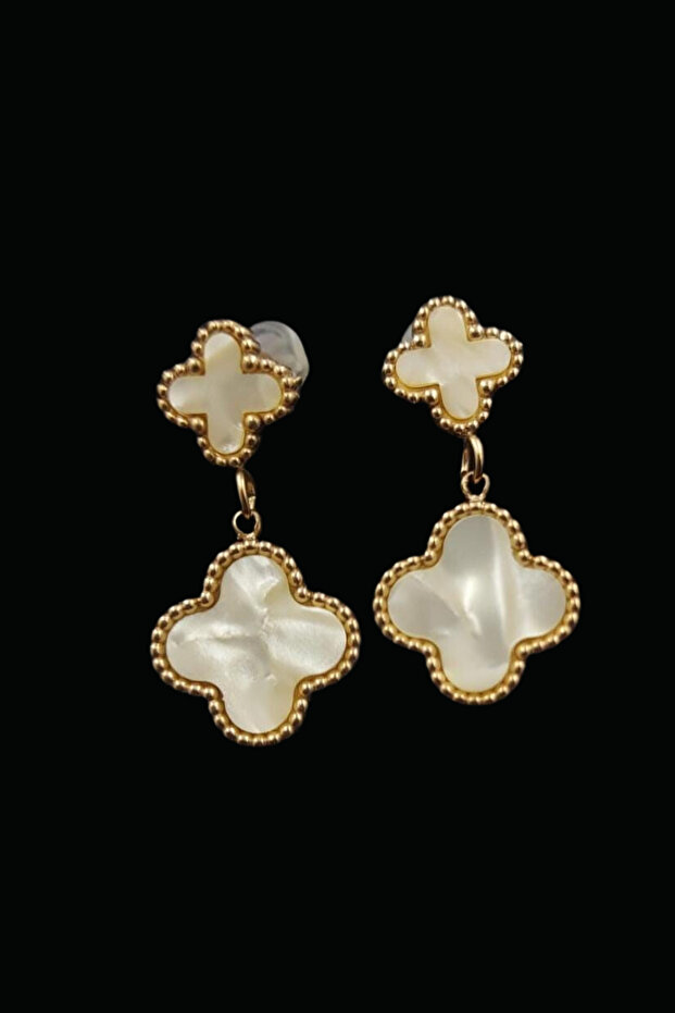 2'li kadın yonca küpe - 6